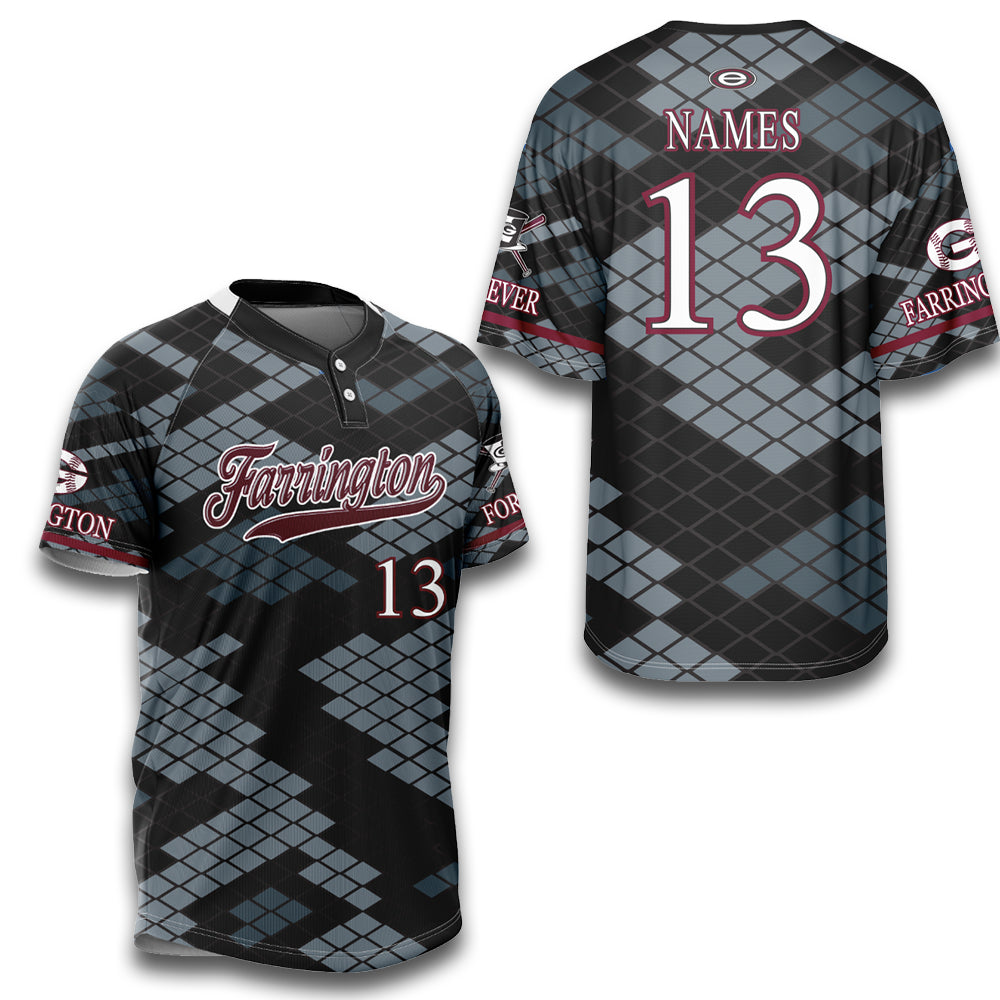 Baseball 2 Button Snake Custom Team Jerseys Elite Sports USA
