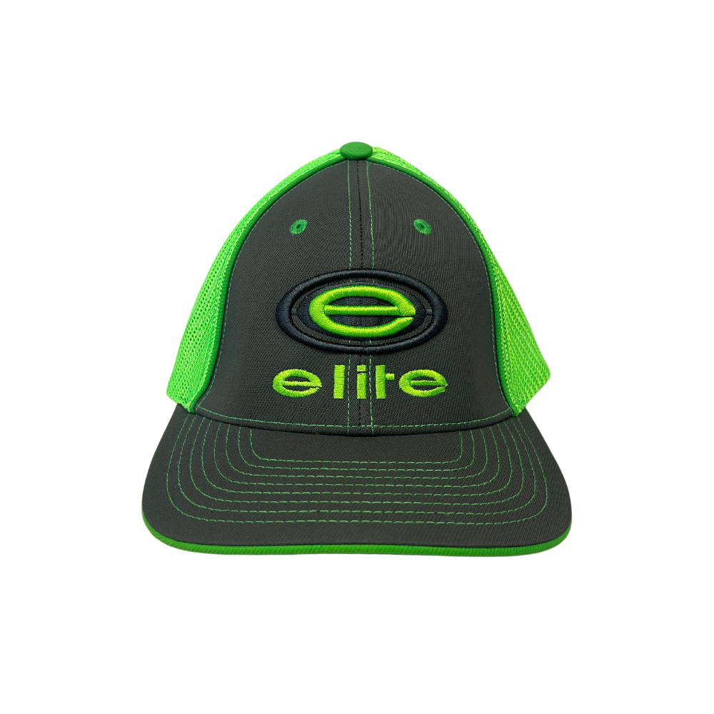Elite Hat - Charcoal/Neon Green Elite Logo