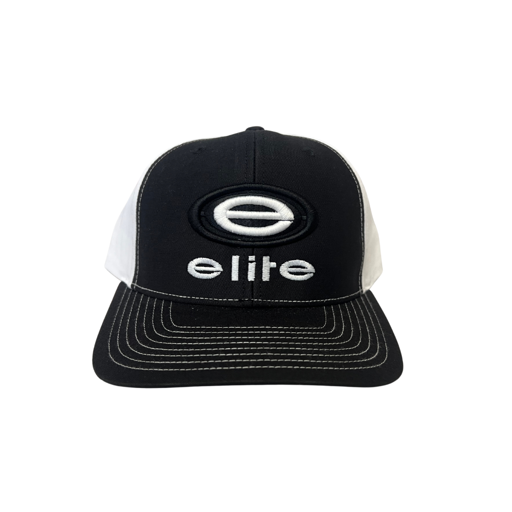 Elite Hat - Black/White Snapback Hat