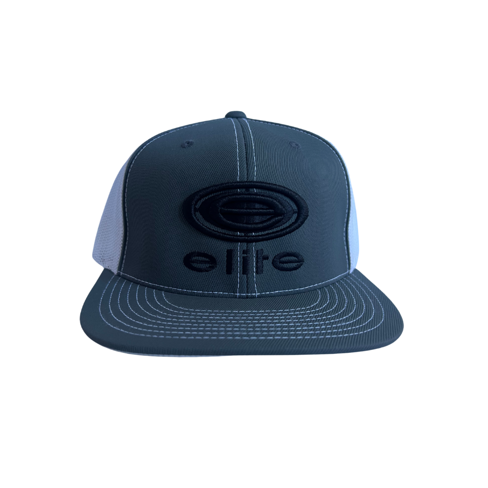 Elite Hat - Charcoal/White Black Elite Logo