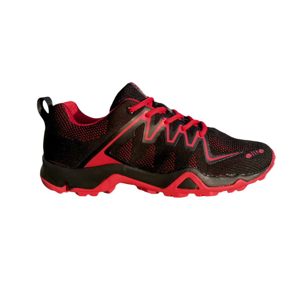 Red and black turf shoes on sale