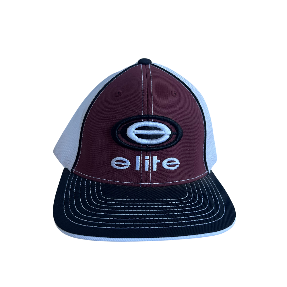 Elite Hat - Maroon/White/Black Elite Logo