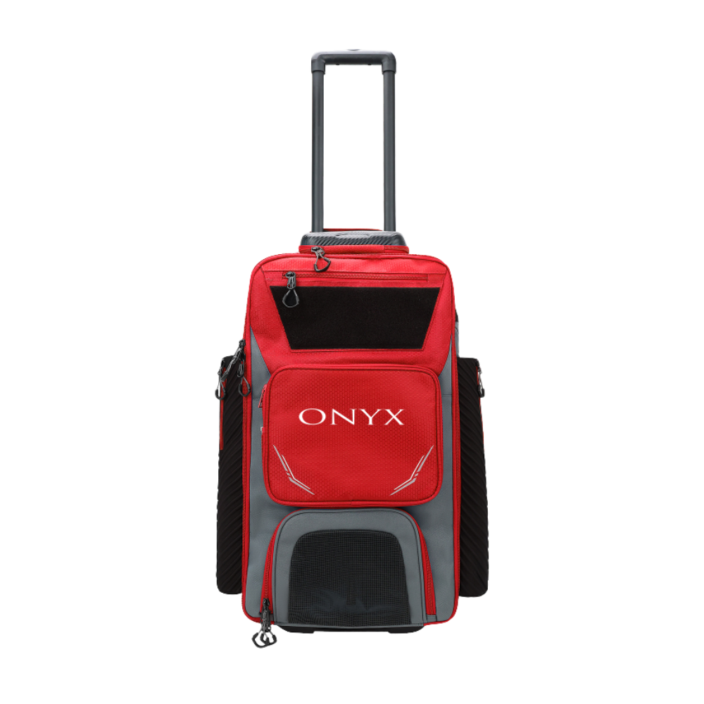 2025 Onyx Roller Backpack - Red & Charcoal