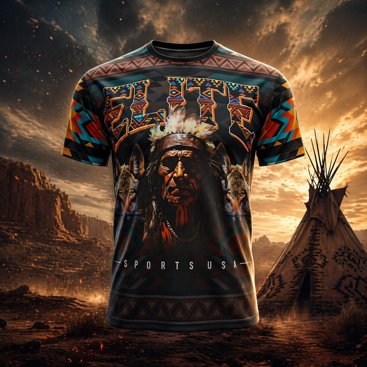 Elite Mens Jersey – ESD 1620 Native Wolf