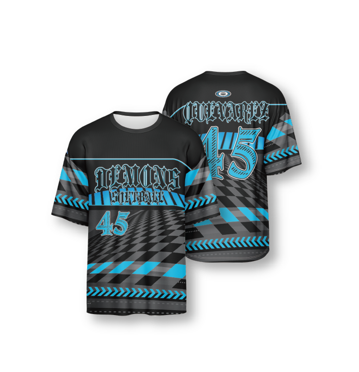 Demons Softball Template 126- Custom Jersey