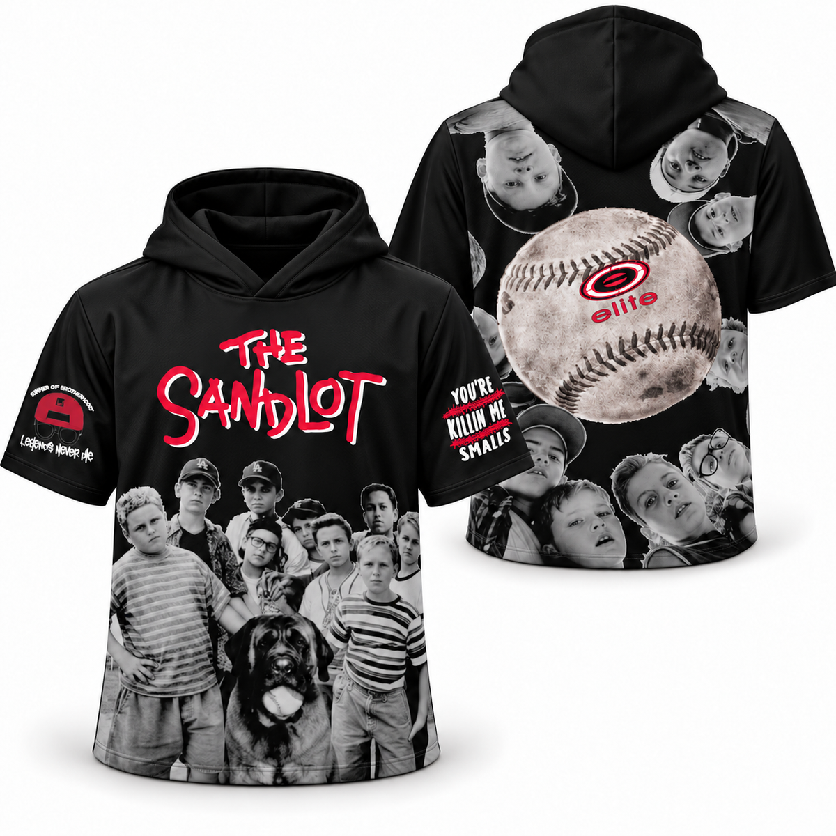 Elite Men's Jersey with Hood - ESD 1631 Sandlot Black/Red