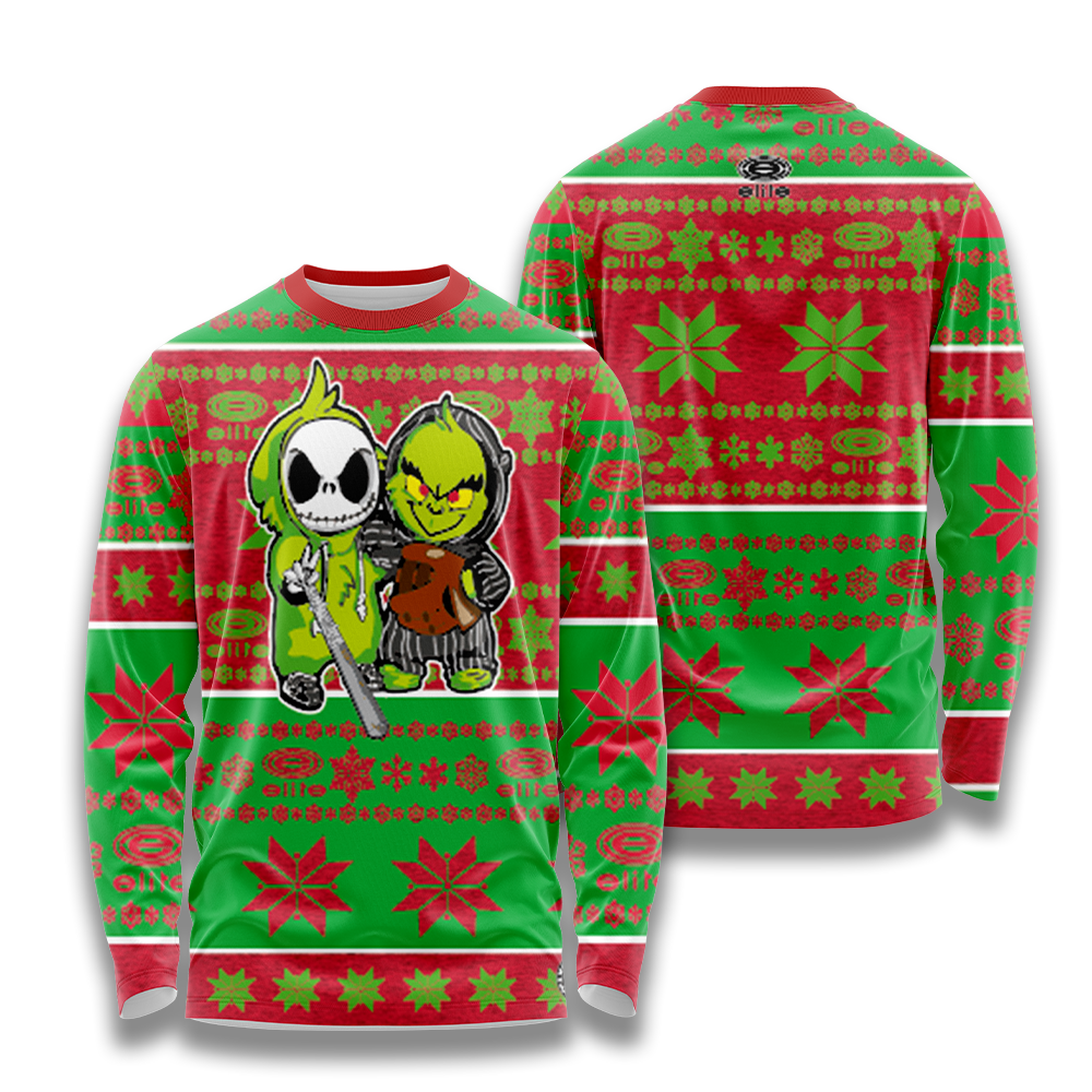 Elite Mens Long Sleeve Jersey - ESD Grinch Nightmare Ugly Sweater