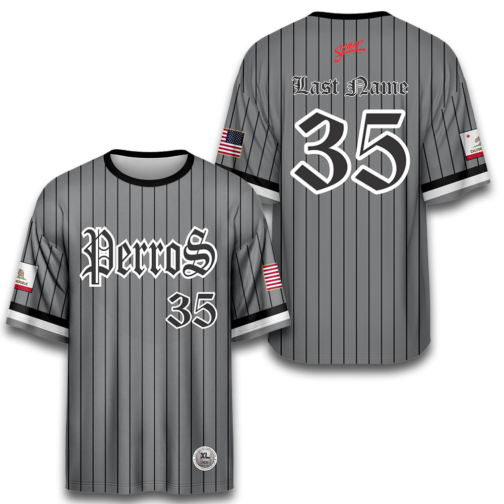 Grey Pinstripe – Custom Jersey