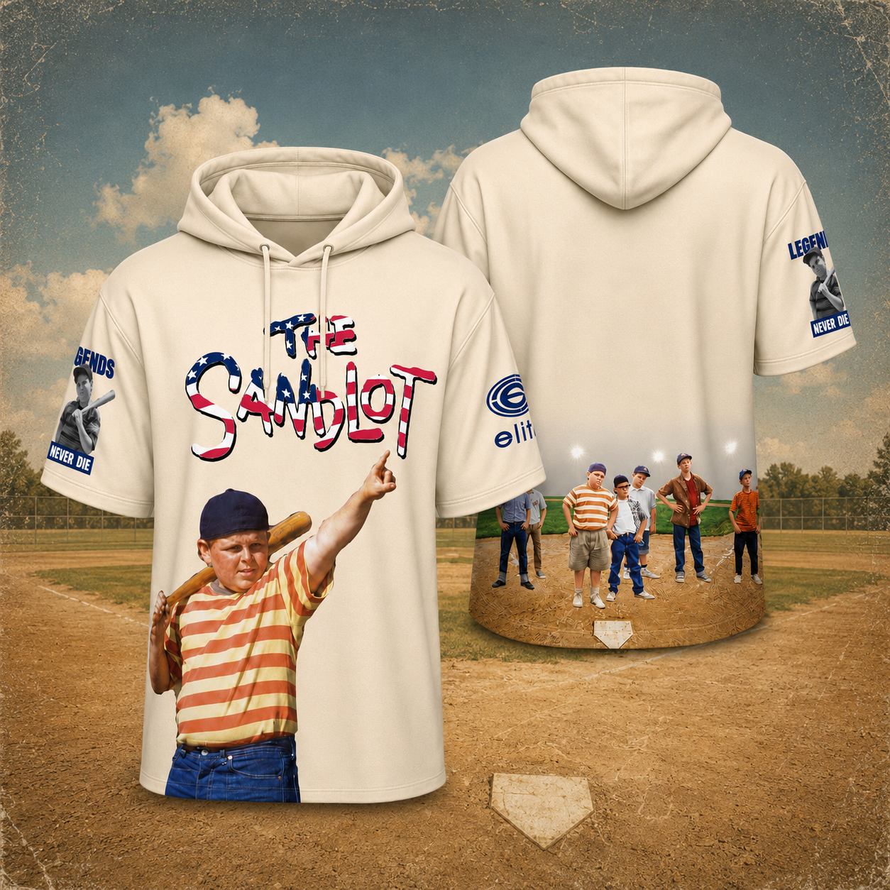 Elite Men's Jersey with Hood - ESD 1635 Vintage Sandlot