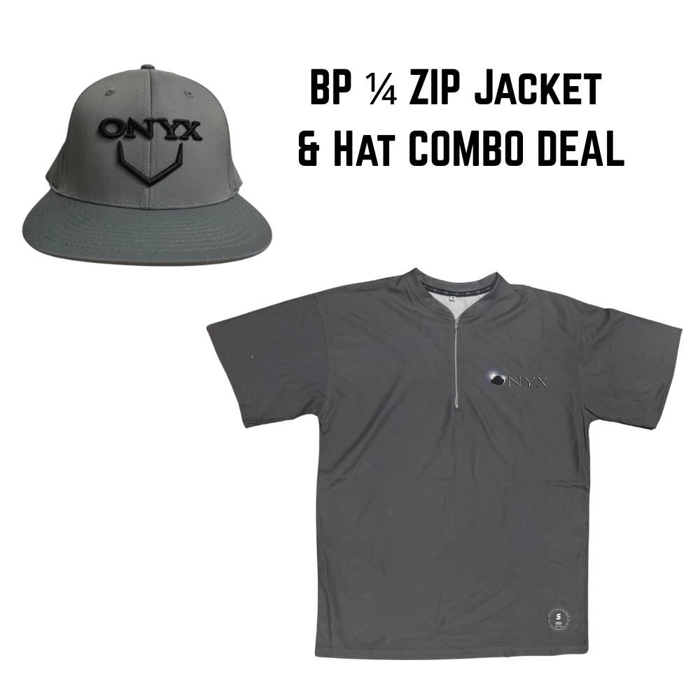 Onyx 1/4 Zip BP Jacket & Charcoal/Black PTS30 Hat