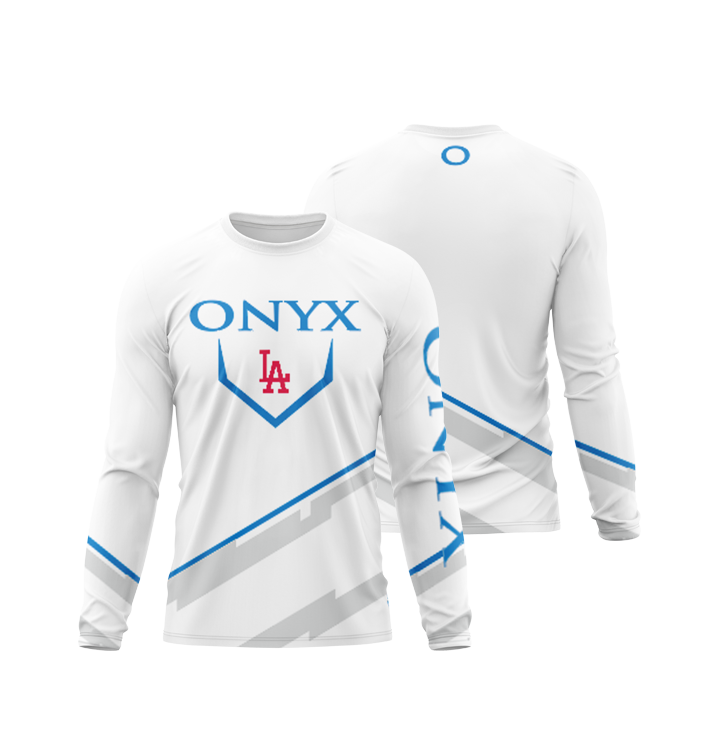 Onyx Mens Long Sleeve Jersey - ESD 1511 LA White
