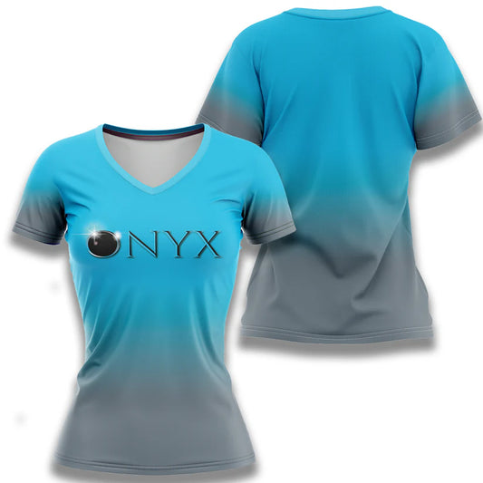Onyx Womens Jersey – Onyx Teal Fade Charcoal