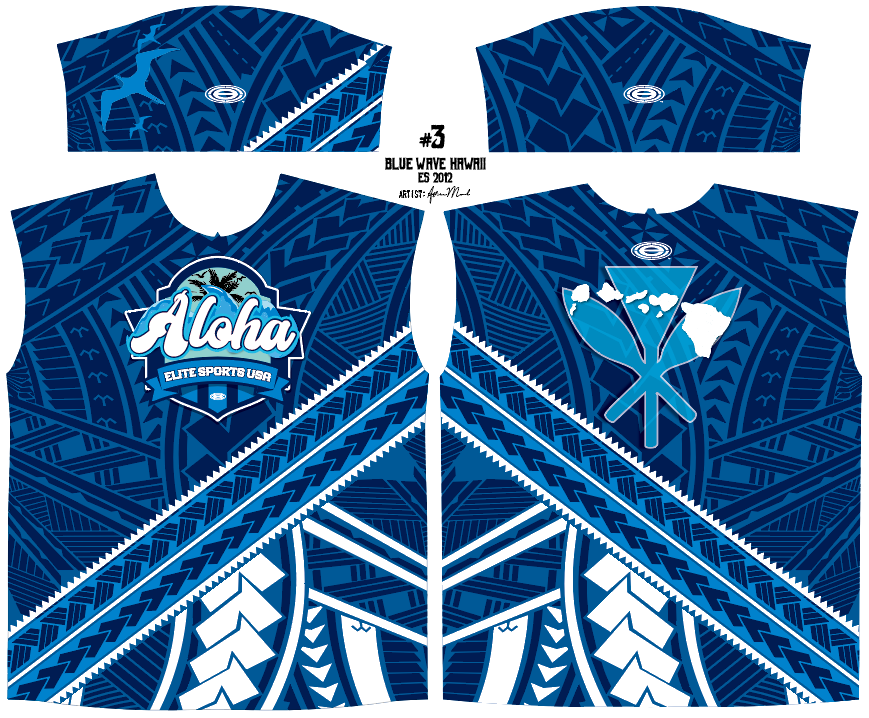 Elite Men's Jersey - ESD 1607 - Blue Wave Hawaii