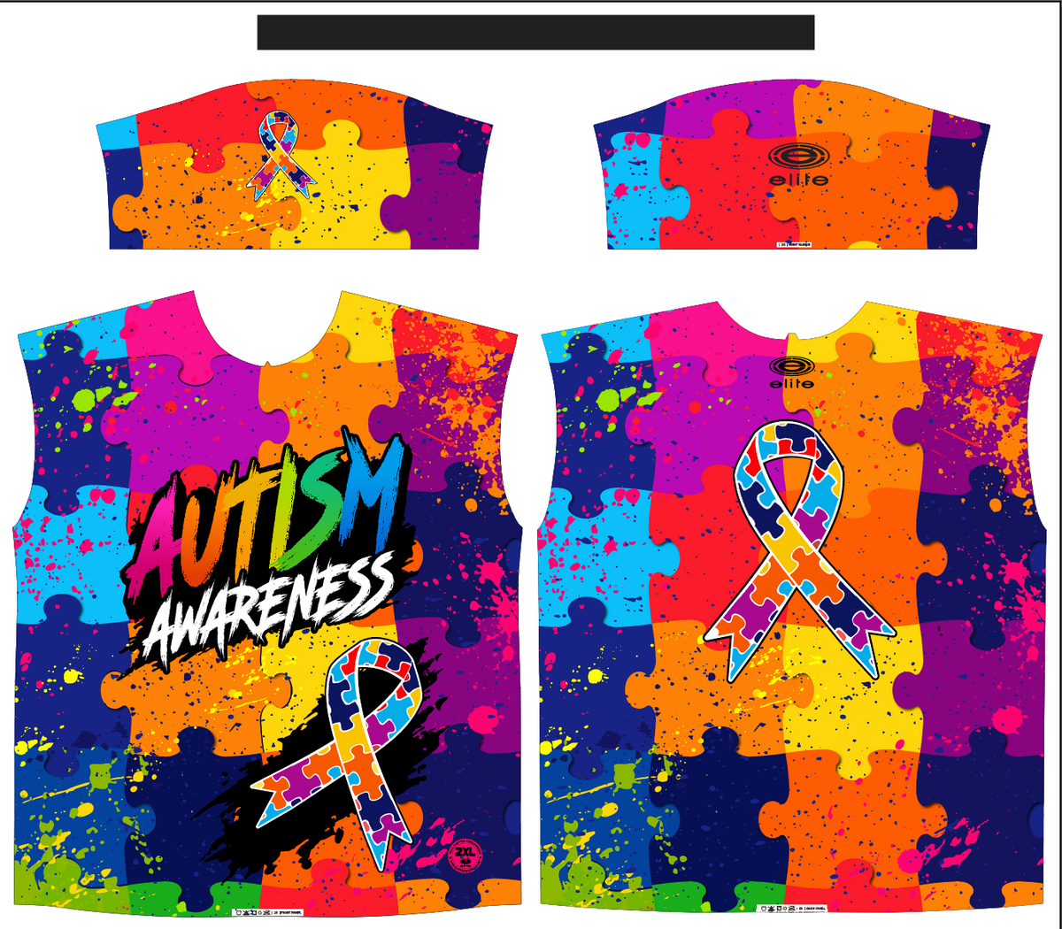 Elite Men's Jersey - ESD 1643 - Autism Awareness Puzzle