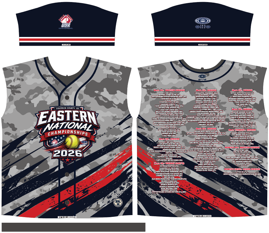 2026 SSUSA Eastern National Championships - Grey Fake Button Shortsleeve