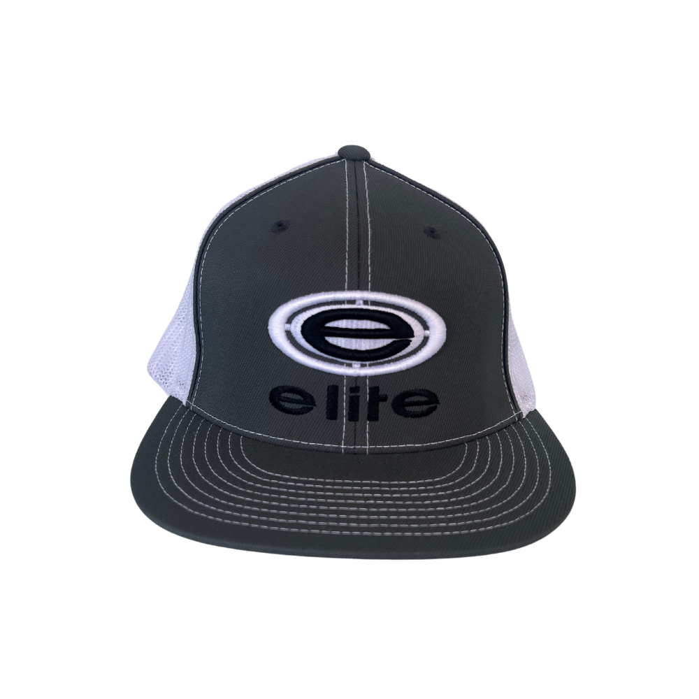 Elite Hat - Charcoal/White Black White Elite Logo