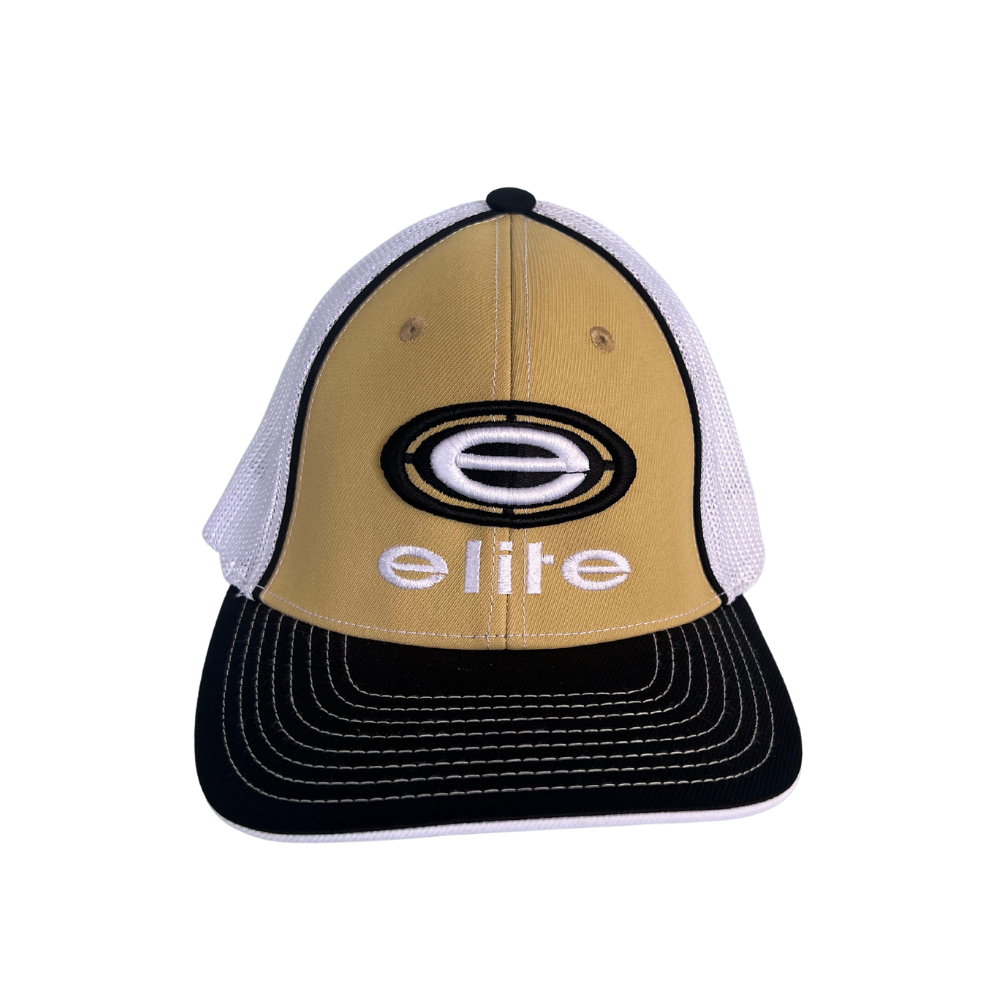 Elite Hat - Vegas Gold/White/Black White Elite Logo