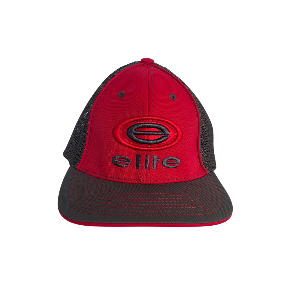 Elite Hat - Red/Charcoal Red Charcoal Elite Logo