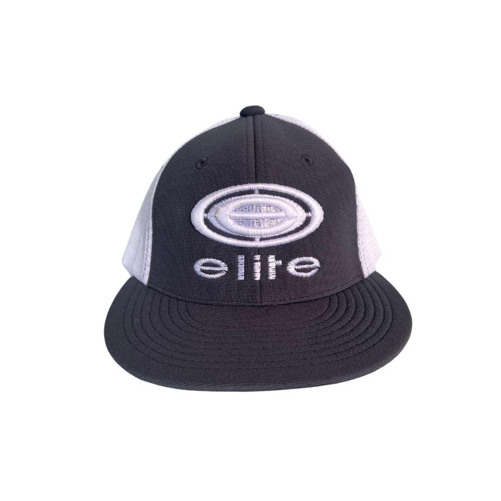 Elite Hat - Charcoal/White 341 Flatbill