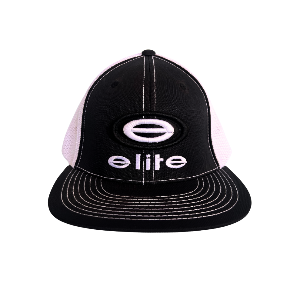 Elite Hat - Black/White Black White Elite Logo