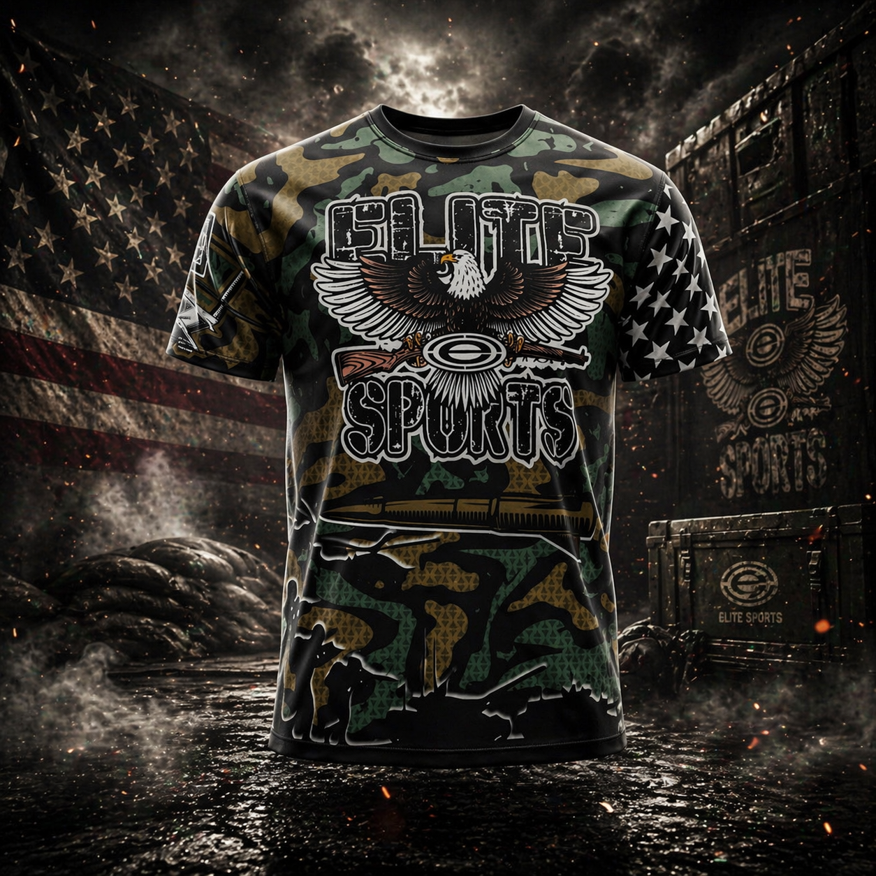 Elite  Mens Jersey – ESD 1623 Military Camo