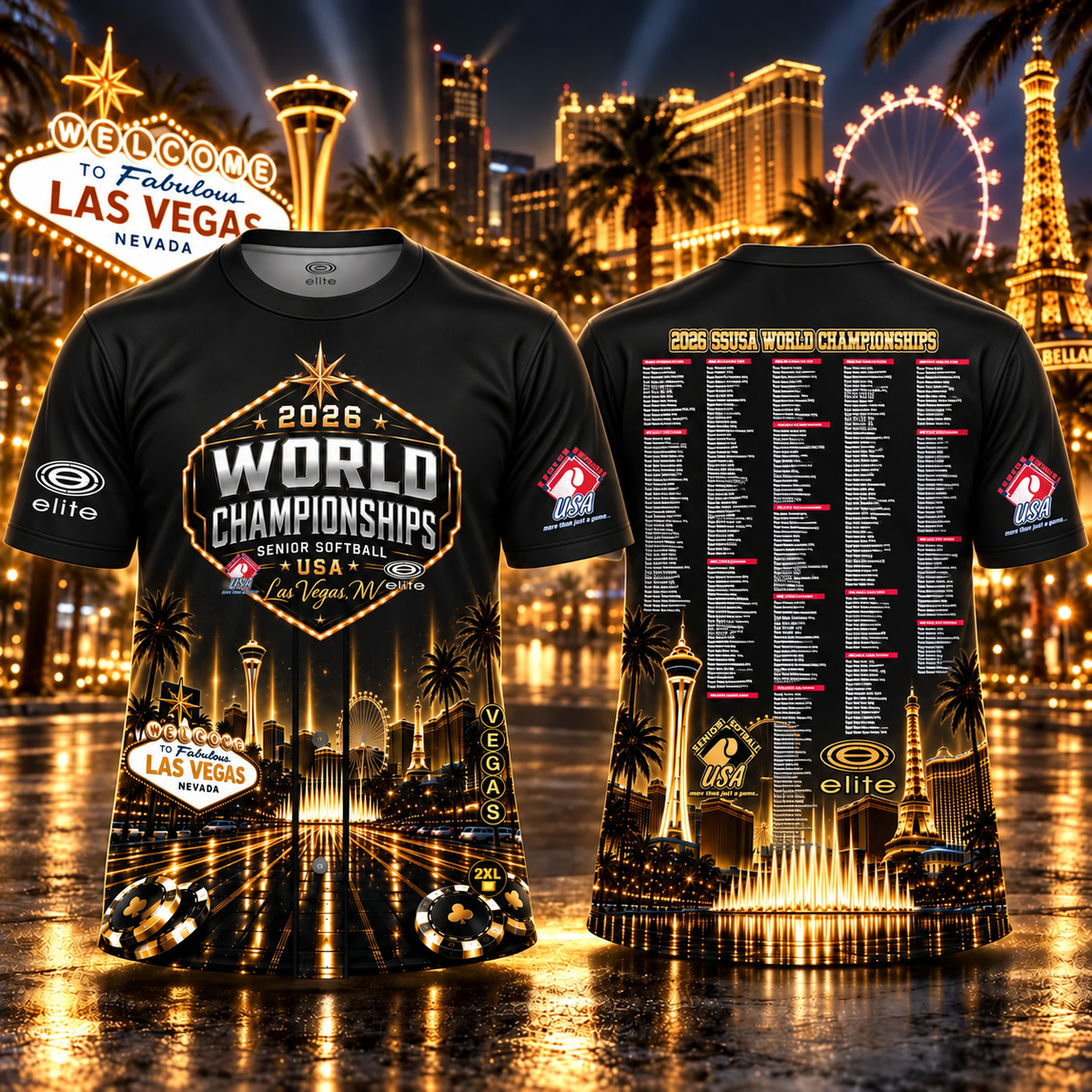 2026 SSUSA World Championships Las Vegas Commemorative Jersey – Black