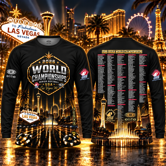 2026 SSUSA World Championships Las Vegas Commemorative Long Sleeve Jersey – Black
