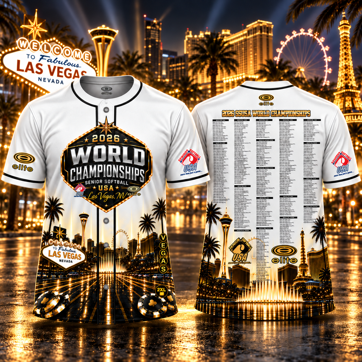 2026 SSUSA World Championships Las Vegas Commemorative Jersey – White