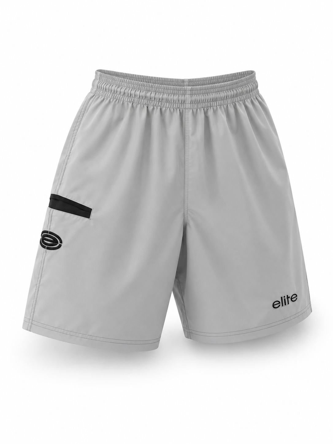 Elite Shorts – Men’s ES 251 Microfiber (Silver/Black)