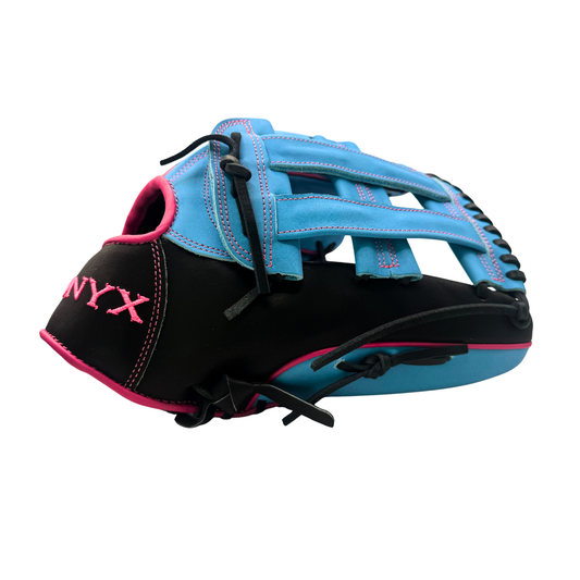 Onyx Fielding Glove - Black, Pink & Blue
