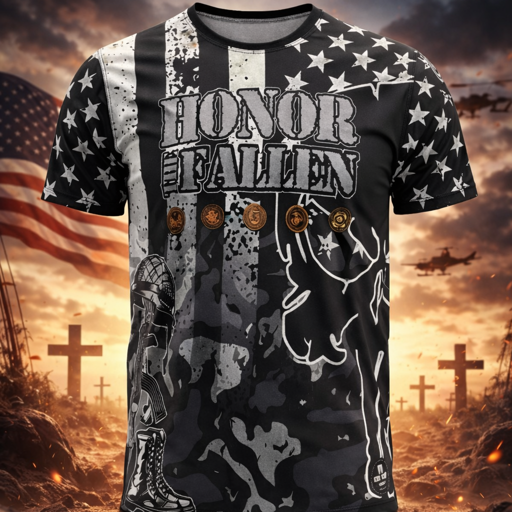 Elite  Mens Jersey – ESD 1624 - Honor The Fallen B&W
