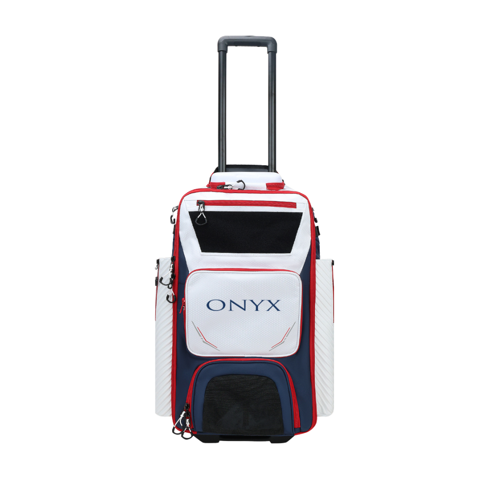 2025 Onyx Roller Backpack - White/Navy/Red