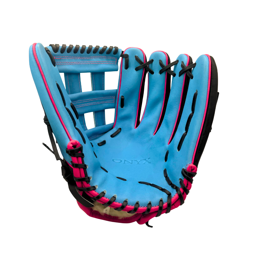 Onyx Fielding Glove - Black, Pink & Blue