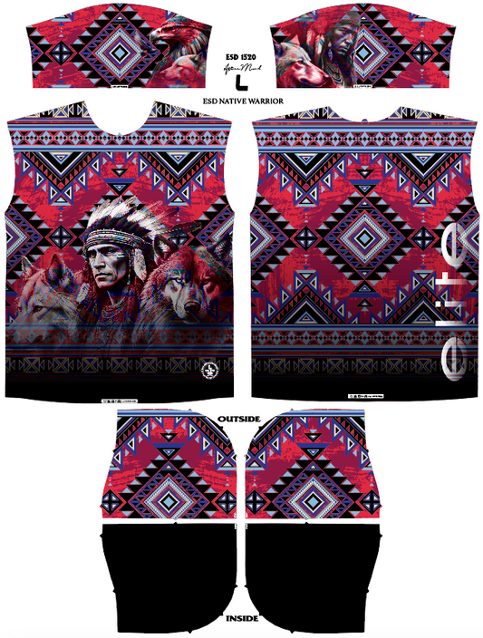 Elite Men’s Jersey Hoodie - ESD 1520 Red Native
