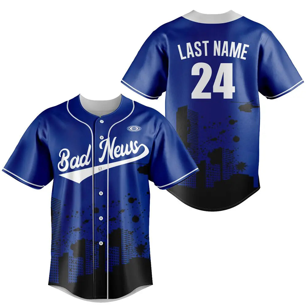 Baseball Full Button – Bad News City Custom Team Jerseys