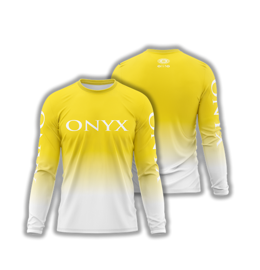 Onyx Mens Long Sleeve Jersey – Yellow White Fade