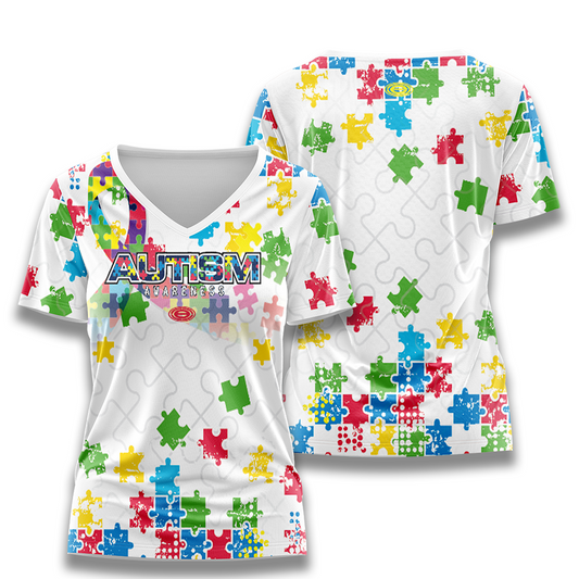 Elite Womens Jersey – ESD 1534 Autism Awarness (White)