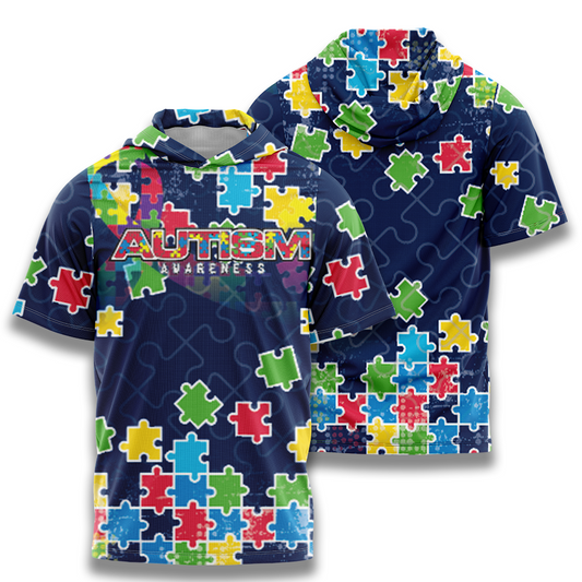 Elite Men’s Jersey Hoodie - ESD 1534 Autism Awareness (Navy)