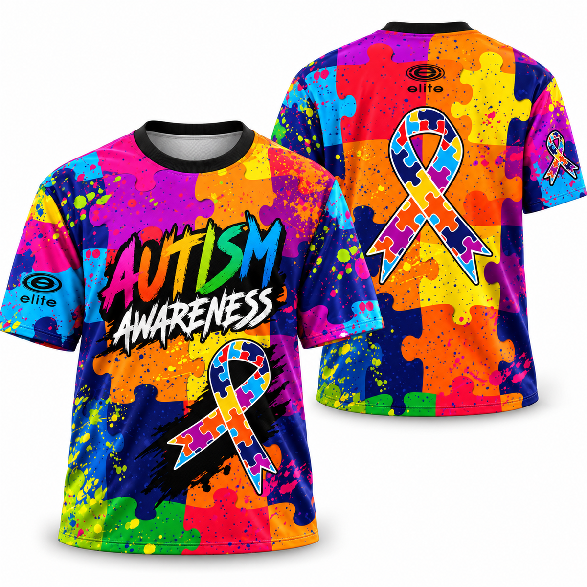 Elite Men's Jersey - ESD 1643 - Autism Awareness Puzzle