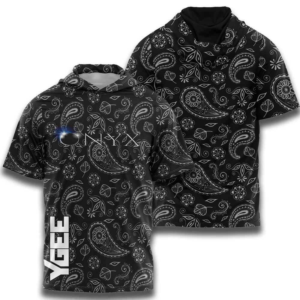 Elite Onyx Men's Hoodie Shortsleeve Jersey - YGEE Signature Bandana