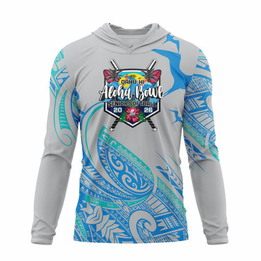 2026 Aloha Bowl - Long Sleeve Jersey Hoodie