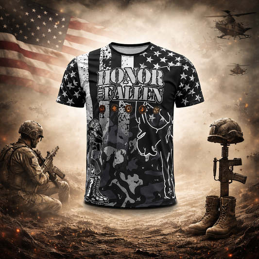 Elite  Mens Jersey – ESD 1624 - Honor The Fallen B&W