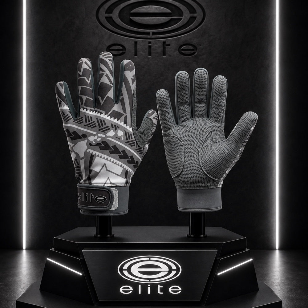 Elite Sports Charcoal Tribal Batting Gloves