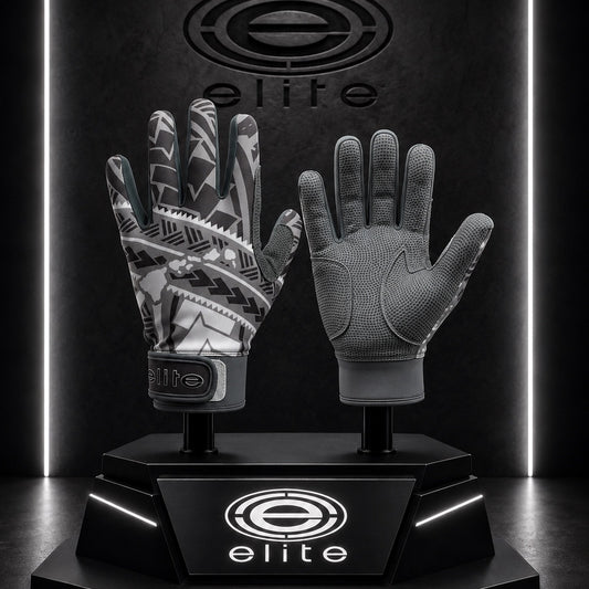 Elite Sports Charcoal Tribal Batting Gloves