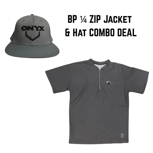 Onyx 1/4 Zip BP Jacket & Charcoal/Black PTS30 Hat
