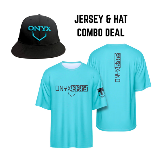 Onyx Teal/Black Jersey & Black/Teal PTS30 Hat