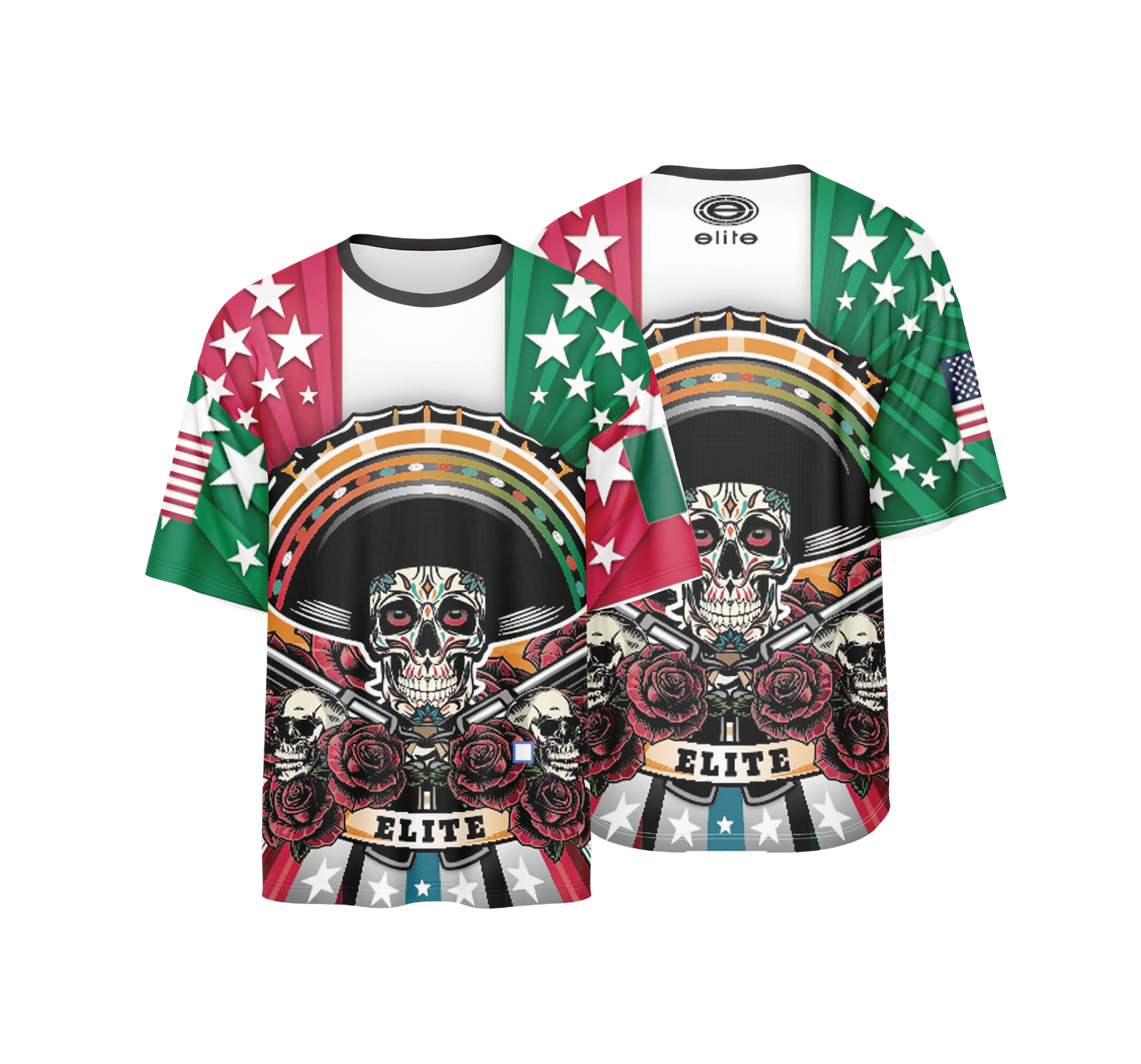 Elite Mens Jersey - ESD 1446 - Mexican American Skull