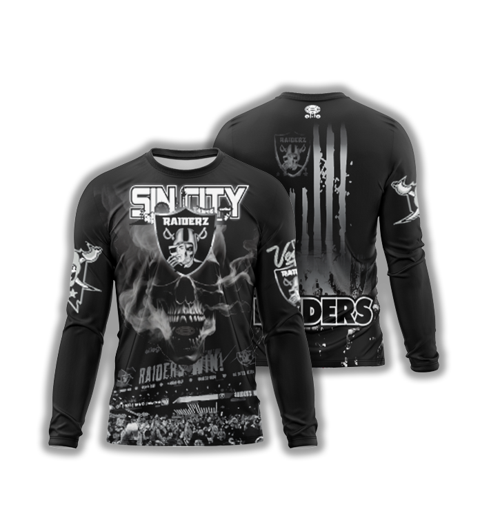 Elite Mens Long Sleeve Jersey – ESD 1133 Sin City Raiderz 2.0 Flag Design