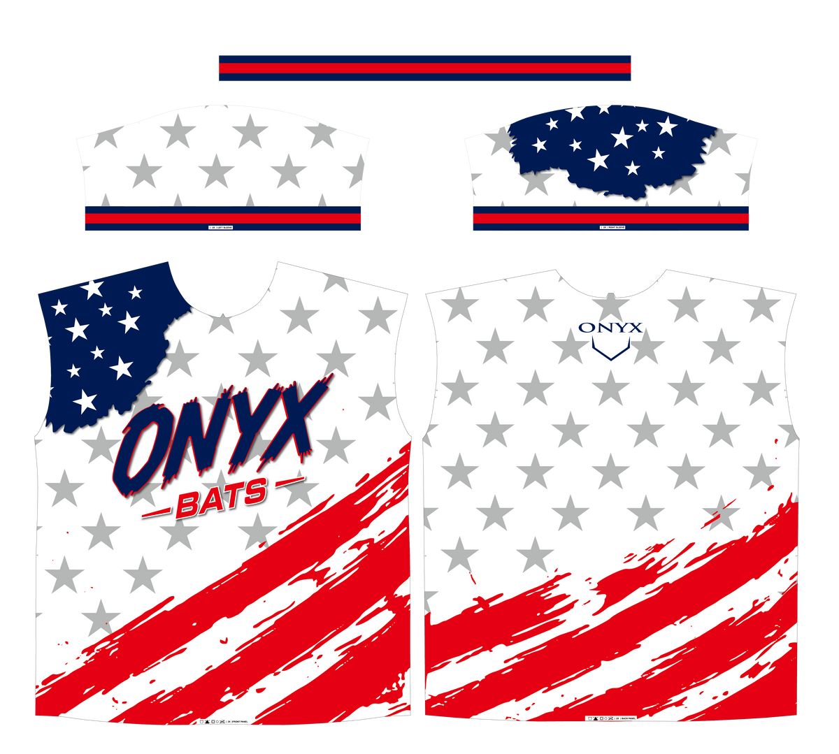 Onyx Men's Jersey - ESD 1660 Onyx Patriotic Flag