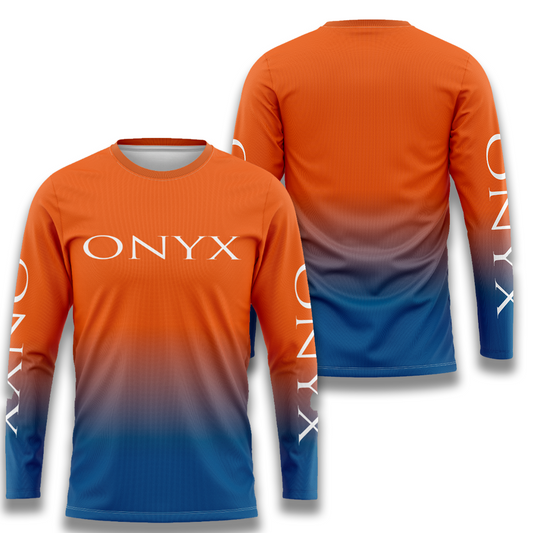 Onyx Mens Long Sleeve Jersey – Onyx Orange Blue